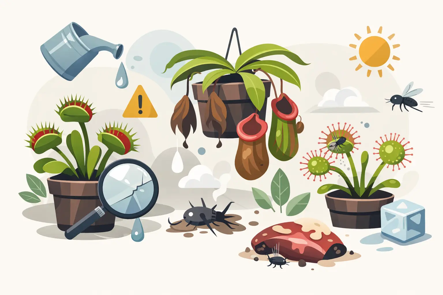 10 errores comunes de las plantas carnívoras