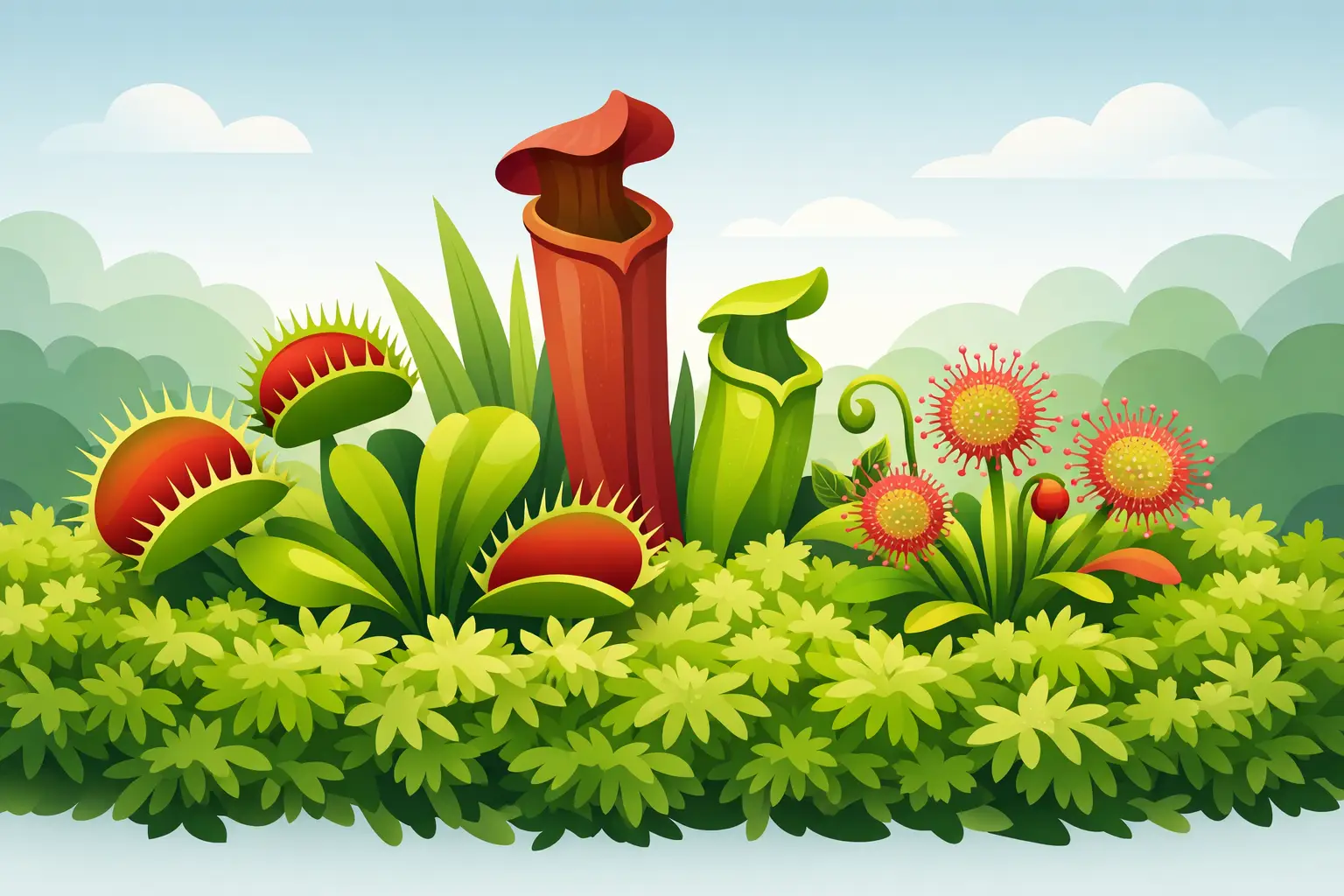 Sphagnum vivo para cuidar plantas carnívoras