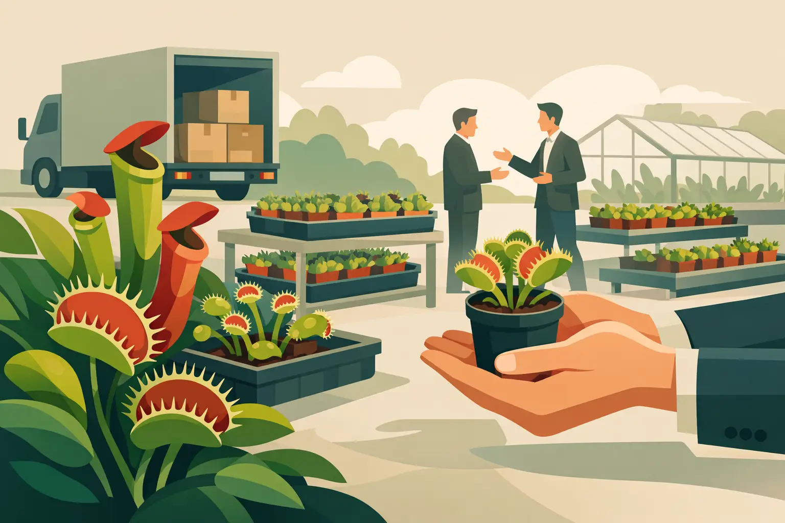 Venta mayorista de plantas carnívoras para tiendas