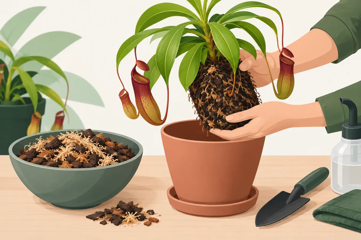 Cómo trasplantar Nepenthes correctamente