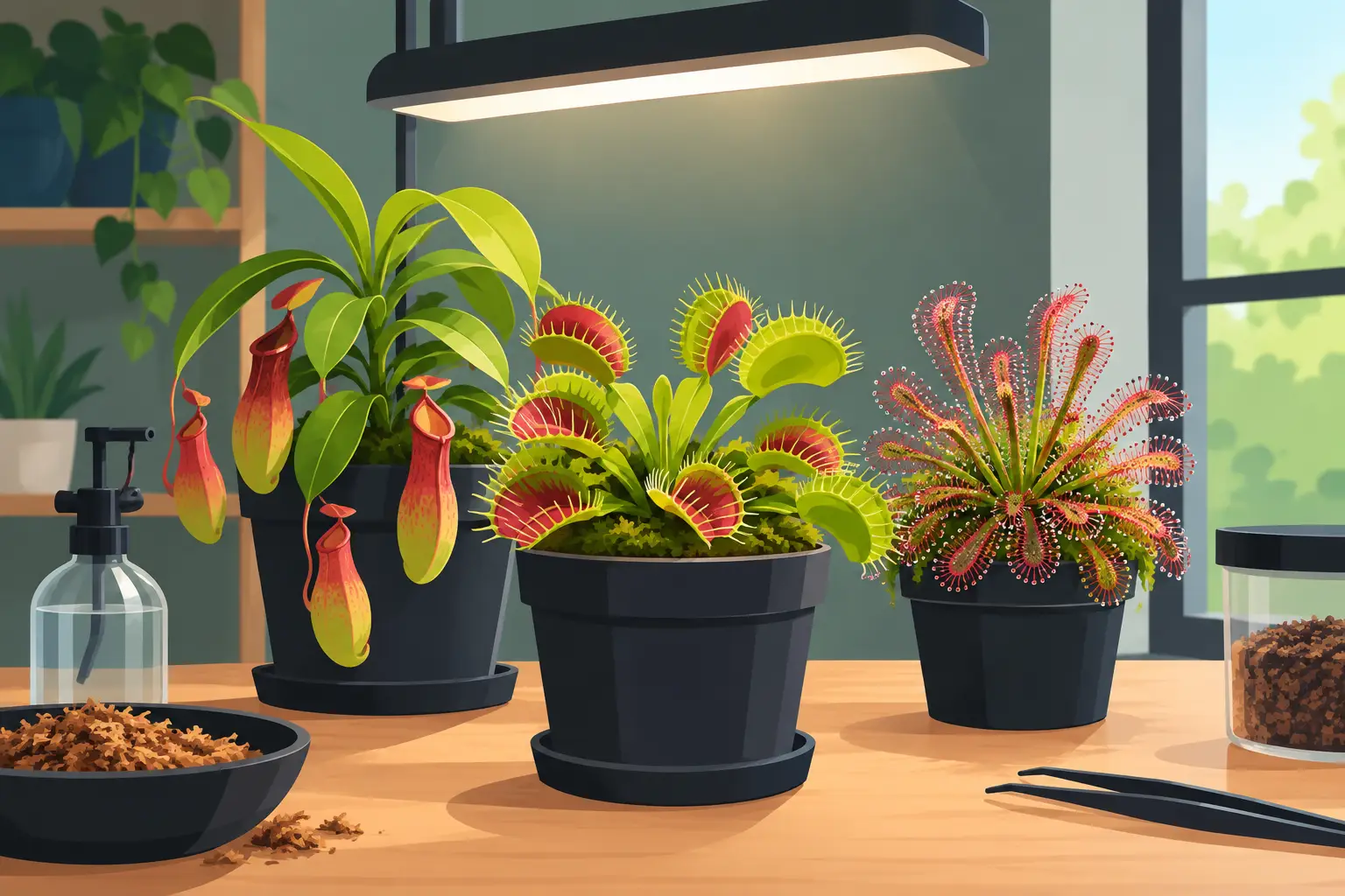 Cultivo indoor de carnívoras sin errores