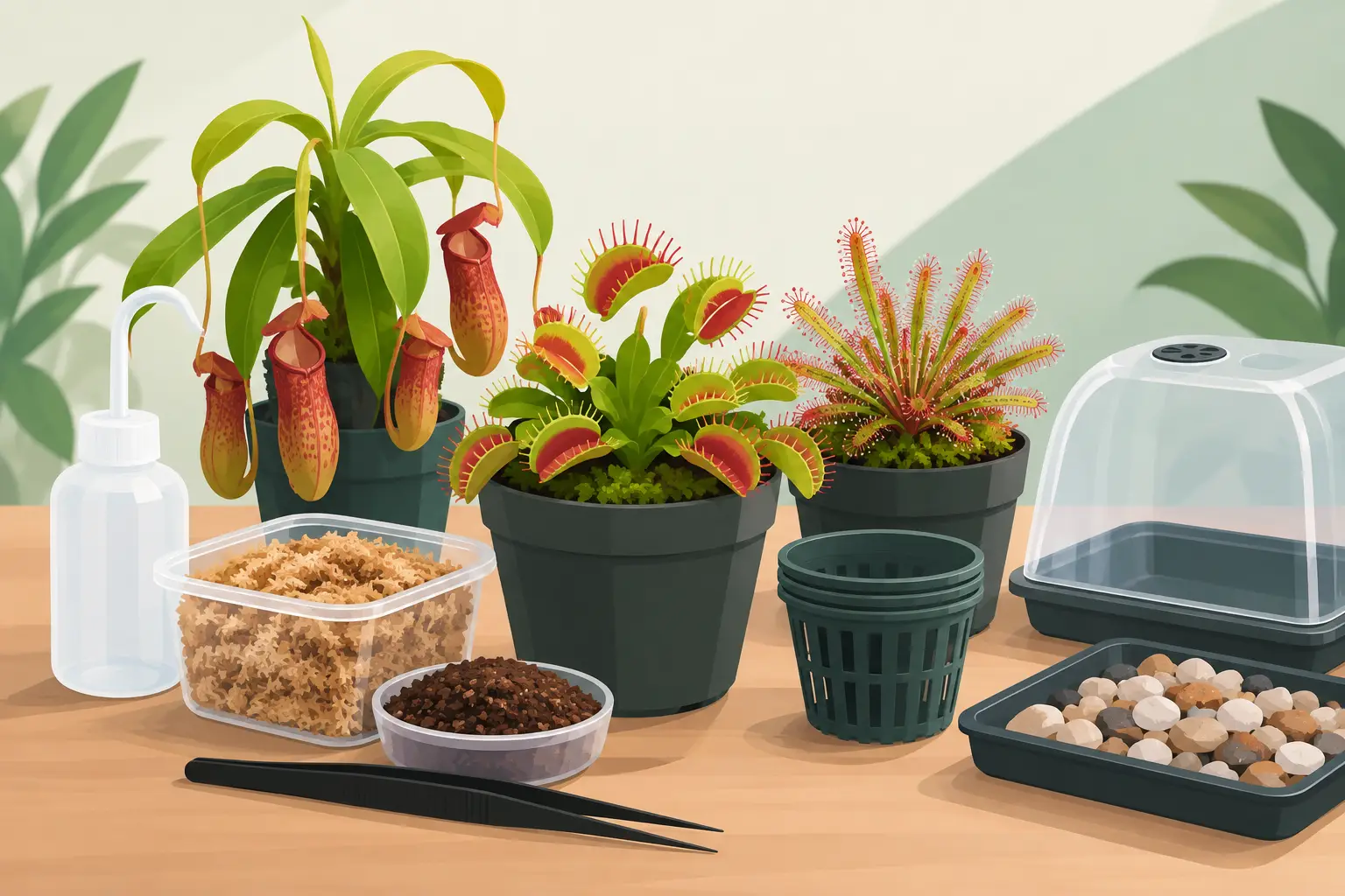 Accesorios esenciales para cultivo de carnívoras
