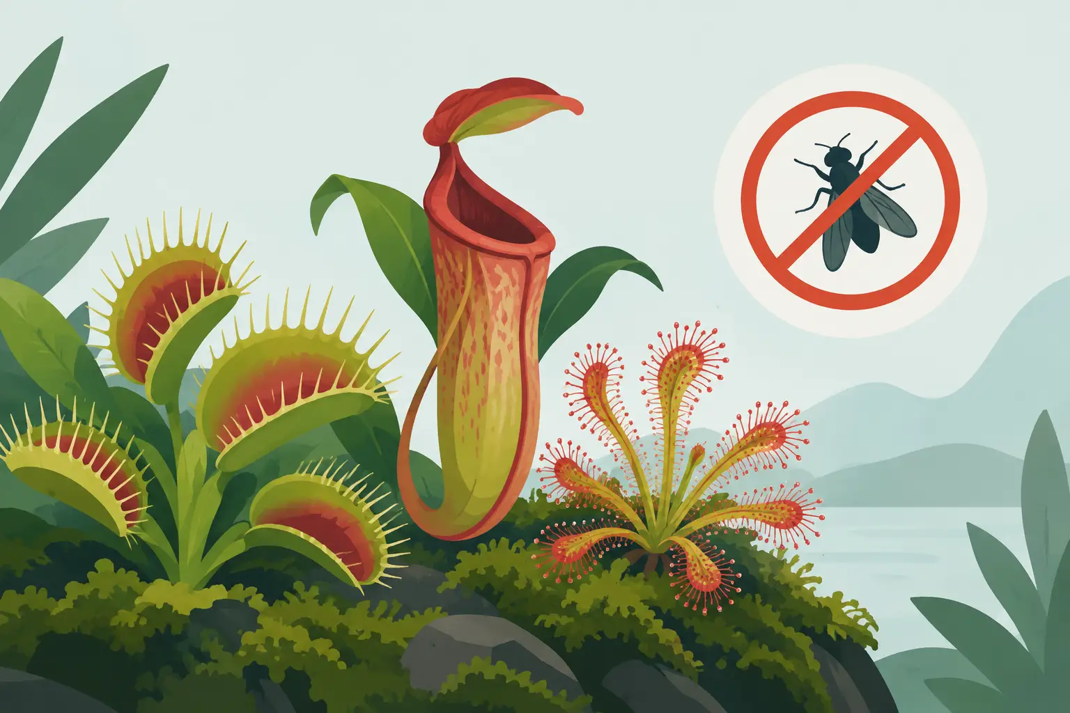 ¿Pueden vivir las carnívoras sin insectos?
